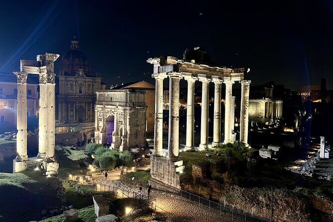 Colosseum and Roman Forum Sightseeing Area Night Walking Tour - The route: Largo Argentina to the Forum to the Colosseum
